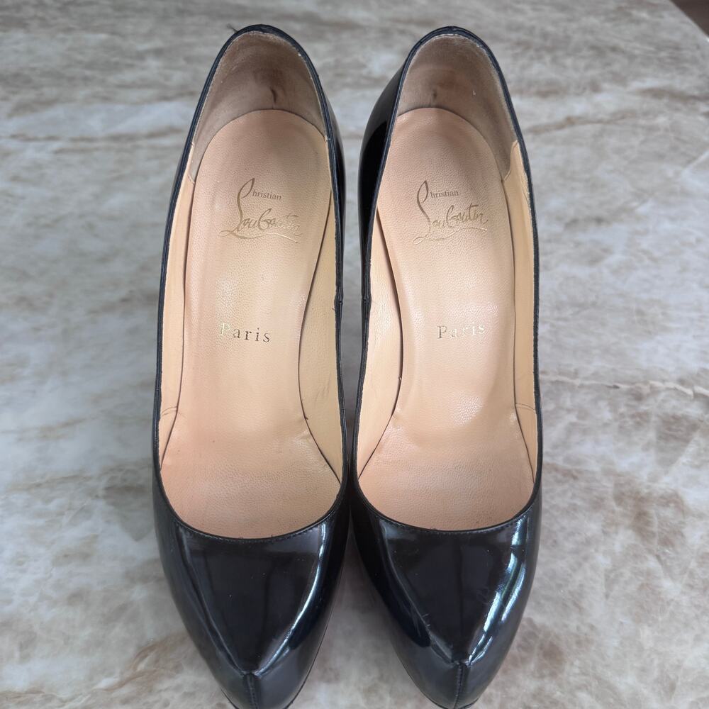 Christian Louboutin Black Patent Leather High Heeled shoes  size 37 - Picture 13 of 13